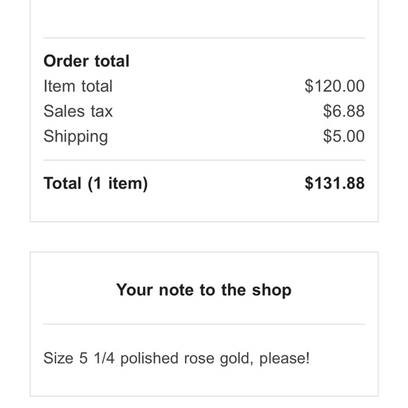 Delicate Rose Gold Wedding or Stacking Band - Picture 6 of 6